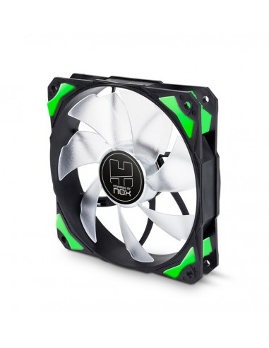 NOX H-Fan LED Carcasa del ordenador Ventilador 12 cm Negro, Verde, Blanco