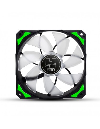 NOX H-Fan LED Carcasa del ordenador Ventilador 12 cm Negro, Verde, Blanco
