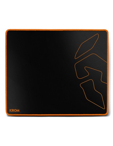 Krom Knout Speed Black Alfombrilla de ratón para juegos Negro, Naranja