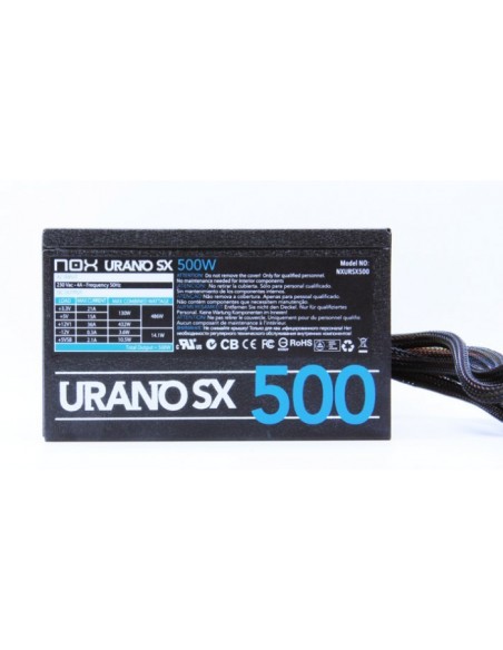 NOX Urano SX unidad de fuente de alimentación 500 W 20+4 pin ATX ATX Negro