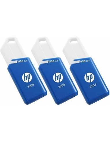 PNY x755w Triple Pack unidad flash USB 32 GB USB tipo A 3.2 Gen 1 (3.1 Gen 1) Azul, Blanco