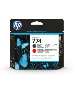 HP Cabezal de impresión negro mate rojo cromático DesignJet 774