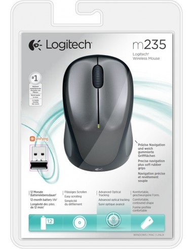 Logitech M235 ratón Ambidextro RF inalámbrico Óptico 1000 DPI