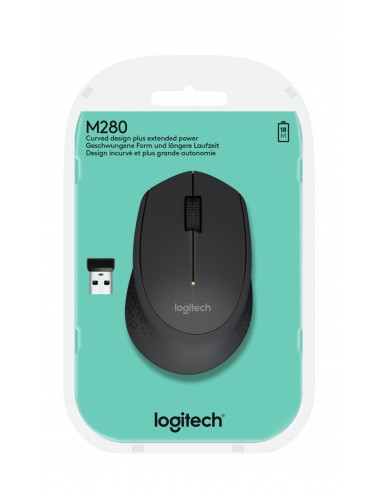 Logitech M280 ratón mano derecha RF inalámbrico Óptico 1000 DPI