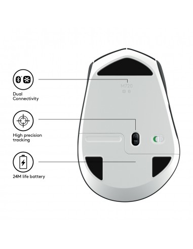 Logitech M720 ratón mano derecha RF Wireless + Bluetooth Óptico 1000 DPI