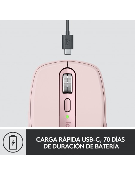 Logitech MX Anywhere 3 ratón mano derecha RF Wireless + Bluetooth Laser 4000 DPI