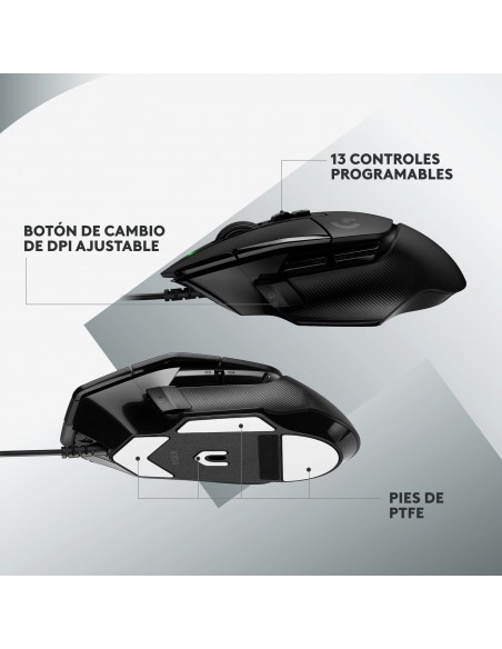 Logitech G G502 X ratón mano derecha USB tipo A Óptico 25600 DPI