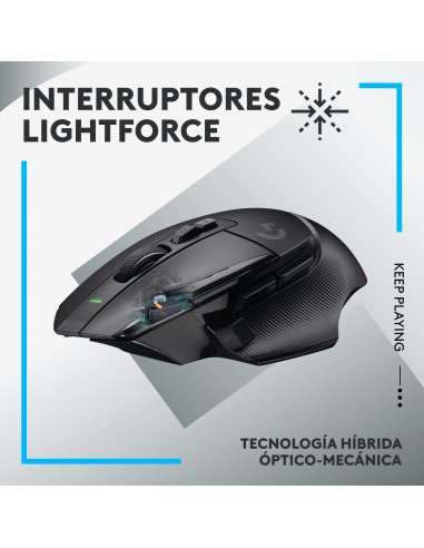 Logitech G G502 X Lightspeed ratón mano derecha RF inalámbrico Óptico 25600 DPI