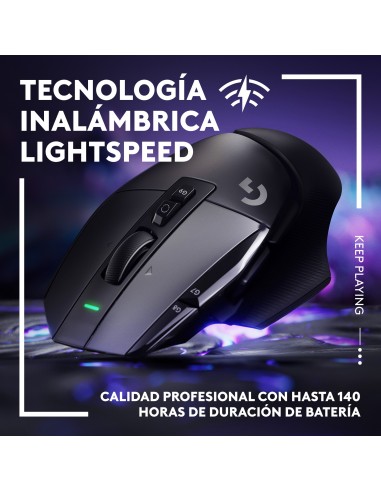 Logitech G G502 X Lightspeed ratón mano derecha RF inalámbrico Óptico 25600 DPI