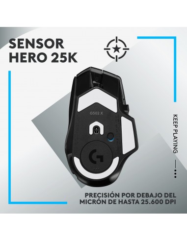 Logitech G G502 X Lightspeed ratón mano derecha RF inalámbrico Óptico 25600 DPI