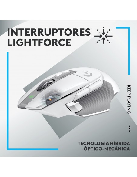 Logitech G G502 X Lightspeed ratón mano derecha RF inalámbrico Óptico 25600 DPI