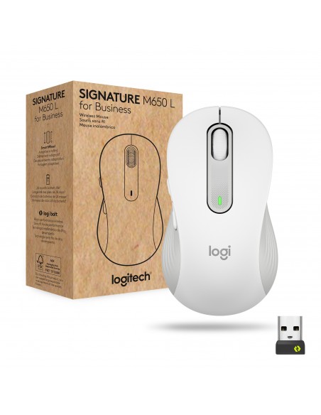 Logitech Signature M650 for Business ratón mano derecha RF Wireless + Bluetooth Óptico 4000 DPI