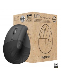 Logitech Lift for Business ratón Izquierda RF Wireless + Bluetooth Óptico 4000 DPI