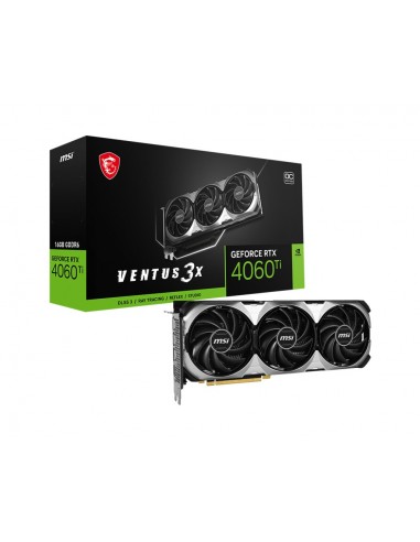 MSI GEFORCE RTX 4060 TI VENTUS 3X 16G OC tarjeta gráfica NVIDIA 16 GB GDDR6