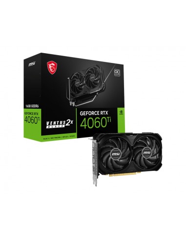 MSI GEFORCE RTX 4060 TI VENTUS 2X BLACK 16G OC tarjeta gráfica NVIDIA 16 GB GDDR6