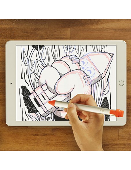 Logitech Crayon lápiz digital 20 g Naranja, Blanco