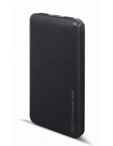 Gembird PB10-02 batería externa Polímero de litio 10000 mAh Negro