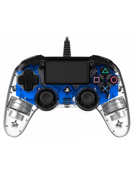 NACON PS4OFCPADCLBLUE mando y volante Azul, Transparente USB Gamepad Analógico Digital PC, PlayStation 4