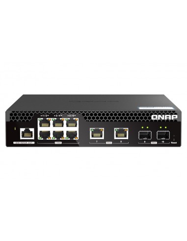 QNAP QSW-M2106R-2S2T switch Gestionado L2 10G Ethernet (100 1000 10000) 1U Negro