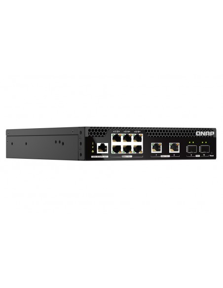 QNAP QSW-M2106PR-2S2T switch Gestionado L2 10G Ethernet (100 1000 10000) Energía sobre Ethernet (PoE) 1U Negro