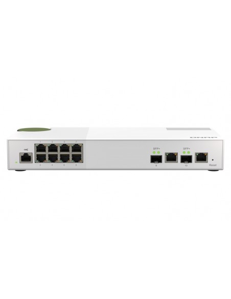 QNAP QSW-M2108-2C switch Gestionado L2 2.5G Ethernet (100 1000 2500) Gris, Blanco