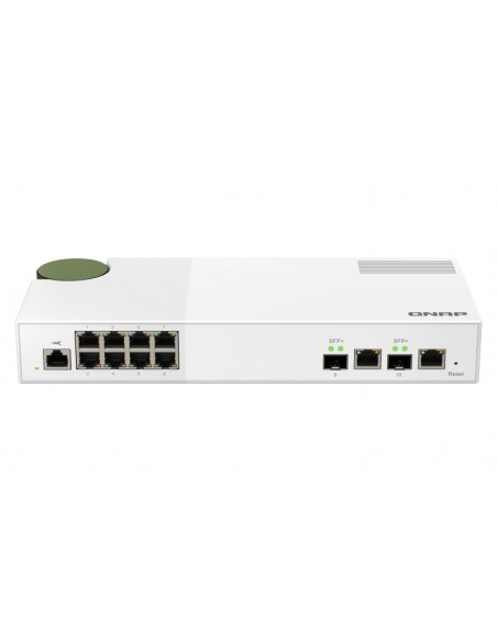 QNAP QSW-M2108-2C switch Gestionado L2 2.5G Ethernet (100 1000 2500) Gris, Blanco