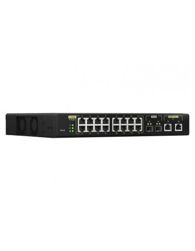 QNAP QSW-M2116P-2T2S switch Gestionado L2 2.5G Ethernet Energía sobre Ethernet (PoE) Negro