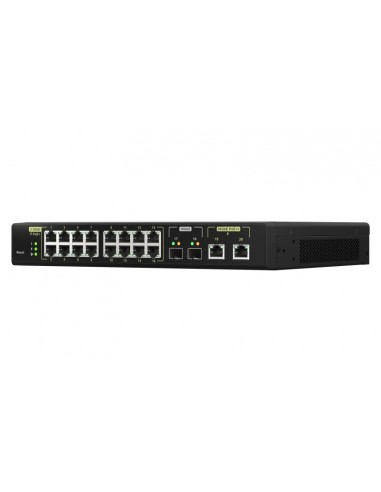 QNAP QSW-M2116P-2T2S switch Gestionado L2 2.5G Ethernet Energía sobre Ethernet (PoE) Negro