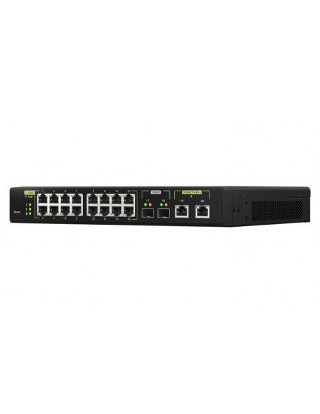 QNAP QSW-M2116P-2T2S switch Gestionado L2 2.5G Ethernet Energía sobre Ethernet (PoE) Negro