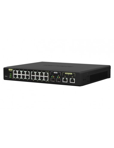 QNAP QSW-M2116P-2T2S switch Gestionado L2 2.5G Ethernet Energía sobre Ethernet (PoE) Negro