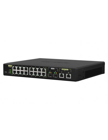 QNAP QSW-M2116P-2T2S switch Gestionado L2 2.5G Ethernet Energía sobre Ethernet (PoE) Negro