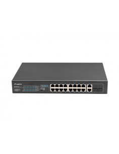 Lanberg RSFE-16P-2C-250 switch No administrado Gigabit Ethernet (10 100 1000) Energía sobre Ethernet (PoE) 1U Negro