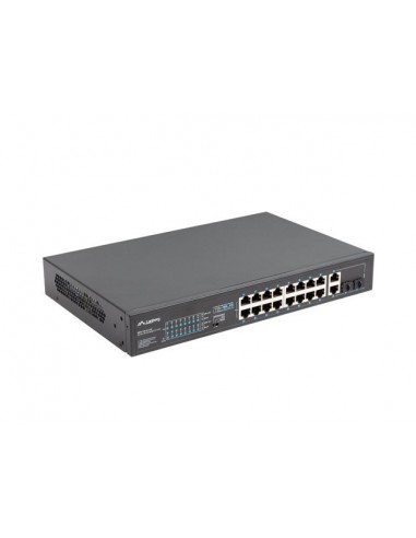 Lanberg RSFE-16P-2C-250 switch No administrado Gigabit Ethernet (10 100 1000) Energía sobre Ethernet (PoE) 1U Negro