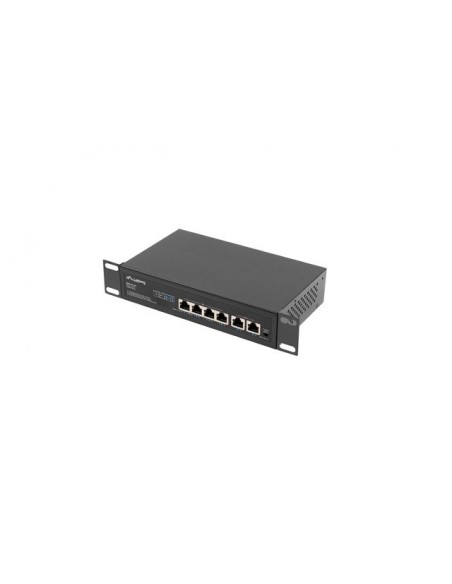Lanberg RSFE-4P-2FE-60 switch No administrado Fast Ethernet (10 100) Energía sobre Ethernet (PoE) 1U Negro