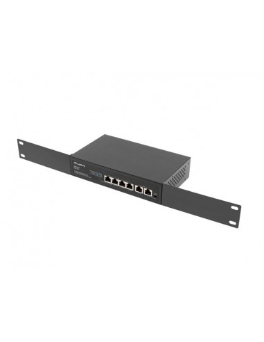 Lanberg RSFE-4P-2FE-60 switch No administrado Fast Ethernet (10 100) Energía sobre Ethernet (PoE) 1U Negro