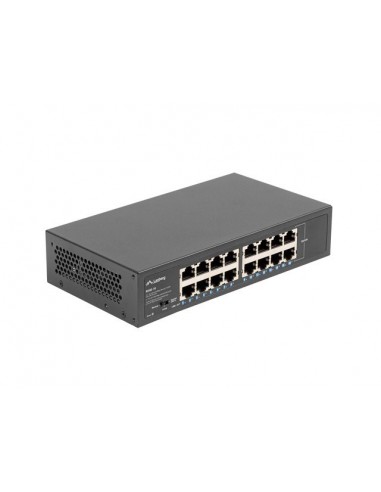 Lanberg RSGE-16 switch No administrado Gigabit Ethernet (10 100 1000) 1U Negro