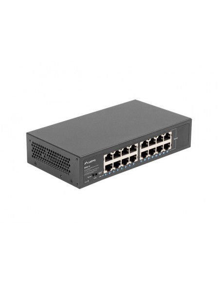 Lanberg RSGE-16 switch No administrado Gigabit Ethernet (10 100 1000) 1U Negro