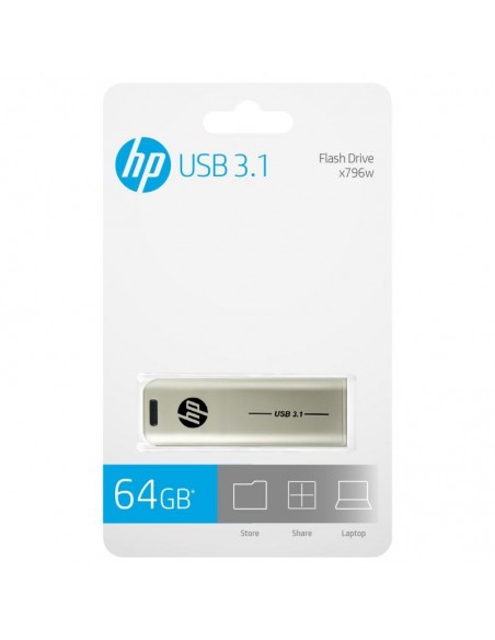 HP x796w unidad flash USB 64 GB USB tipo A 3.2 Gen 1 (3.1 Gen 1) Plata