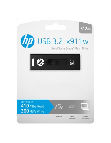 PNY x911w unidad flash USB 512 GB USB tipo A 3.2 Gen 1 (3.1 Gen 1) Negro