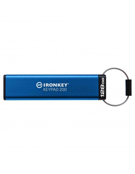 Kingston Technology IronKey Keypad 200 unidad flash USB 128 GB USB tipo A 3.2 Gen 1 (3.1 Gen 1) Azul Kingston Technology IronKey Keypad 200 unidad flash USB 128 GB USB tipo A 3.2 Gen 1 (3.1 Gen 1) Azul