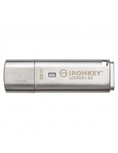 Kingston Technology IronKey Locker+ 50 unidad flash USB 32 GB USB tipo A 3.2 Gen 1 (3.1 Gen 1) Plata