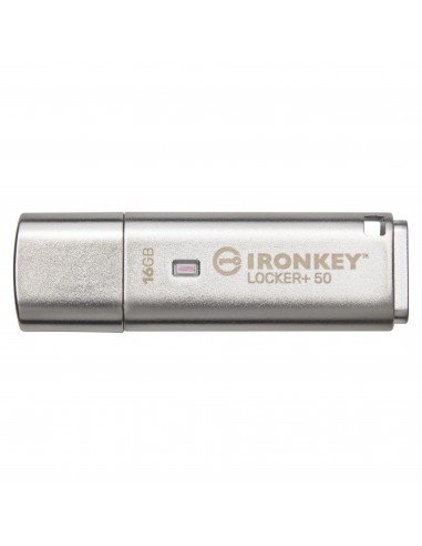 Kingston Technology IronKey Locker+ 50 unidad flash USB 16 GB USB tipo A 3.2 Gen 1 (3.1 Gen 1) Plata