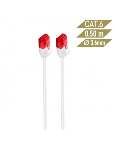 Ewent IM1036 cable de red Blanco 0,5 m Cat6 U UTP (UTP)
