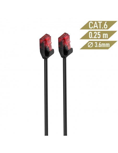 Ewent IM1043 cable de red Negro 0,5 m Cat6 U UTP (UTP)