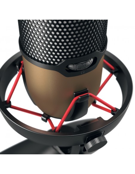 CHERRY UM 9.0 PRO RGB Negro, Cobre Micrófono de superficie para mesa