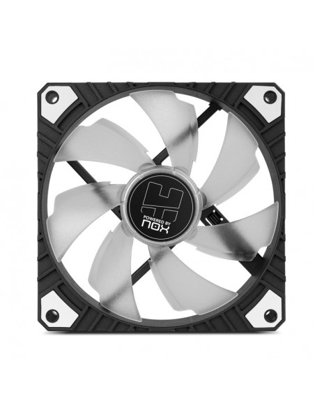 NOX H-Fan Pro LED WHITE Ventilador 12 cm Negro, Blanco 1 pieza(s)