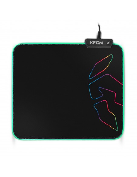 Krom Knout RGB Alfombrilla de ratón para juegos Negro