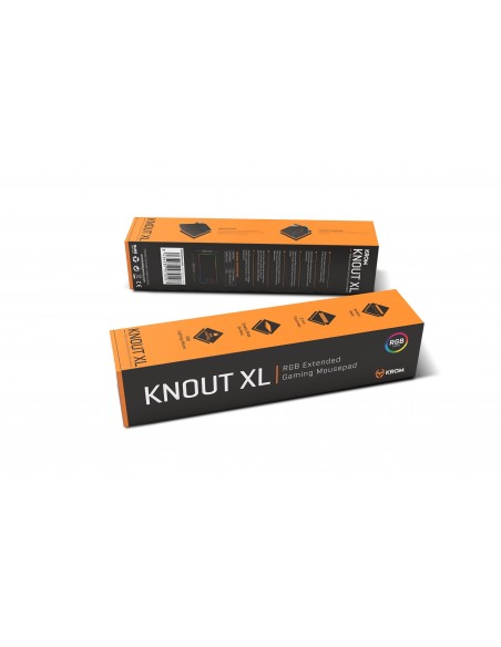 Krom Knout XL RGB Alfombrilla de ratón para juegos Negro