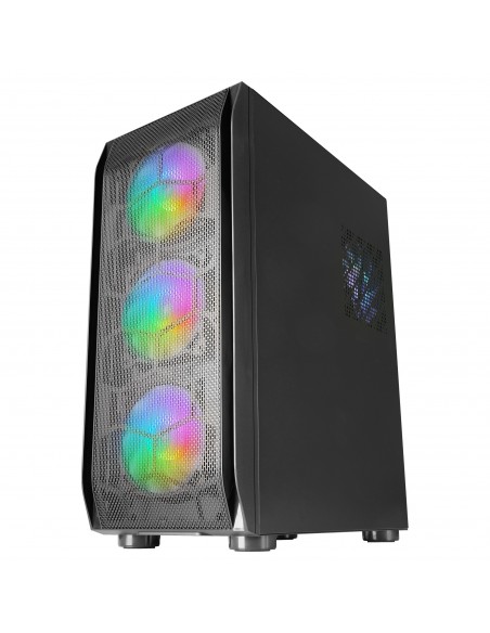 Mars Gaming MC-KX Negro Torre Gaming Premium E-ATX Sistema CPU FREEZER 5 Ventiladores ARGB Ultra-silenciosos Controladora ARGB