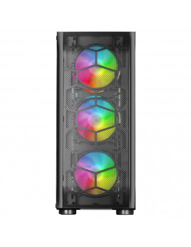 Mars Gaming MC-KX Negro Torre Gaming Premium E-ATX Sistema CPU FREEZER 5 Ventiladores ARGB Ultra-silenciosos Controladora ARGB
